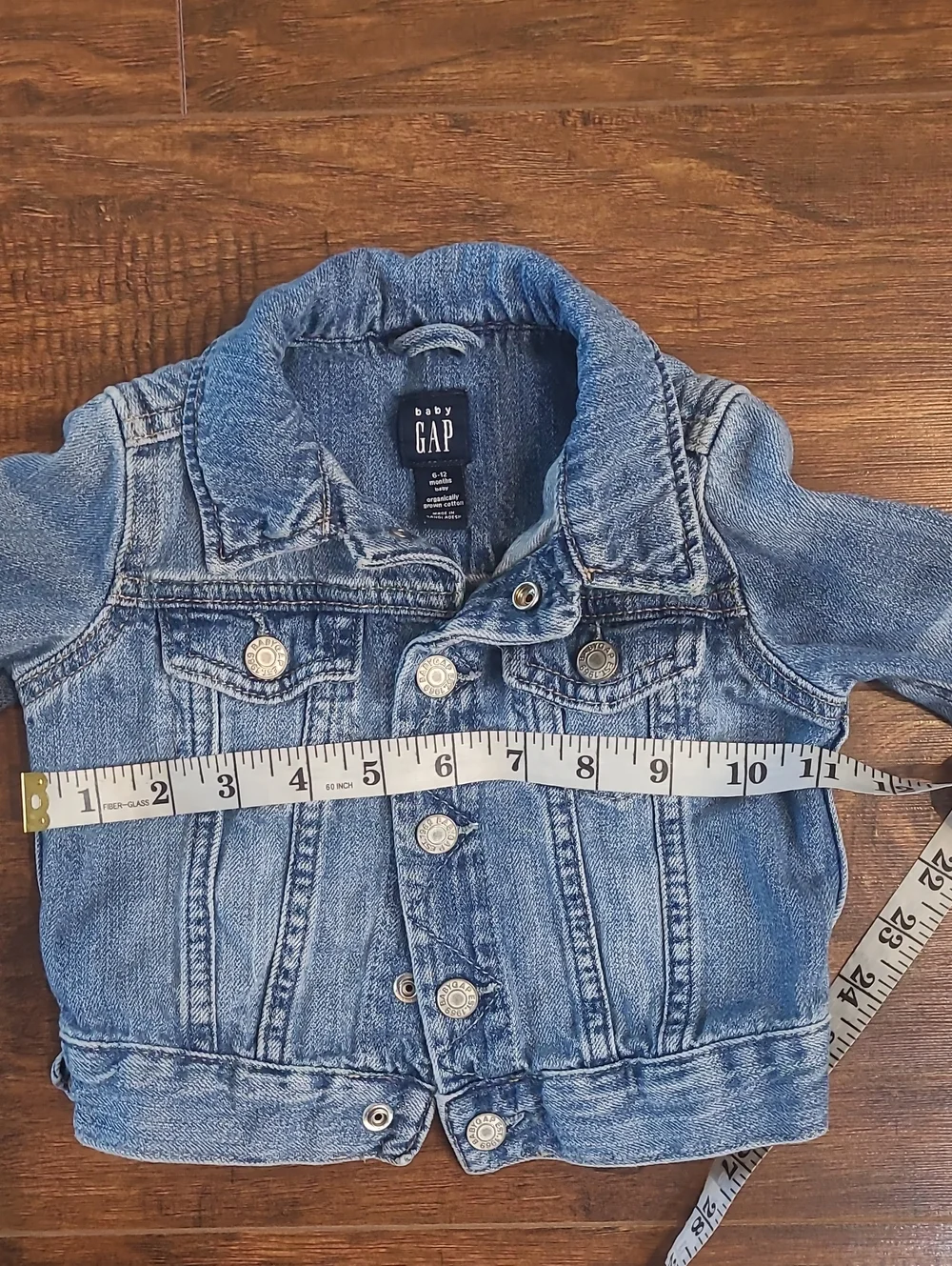 Baby GAP Light Blue Kids Denim Jacket Soft Everyday Play Time School Size 6/12